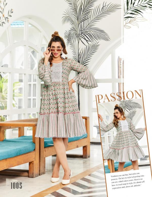 Flair Talk 1 Designer Wear Tunic Short Kurti Collection